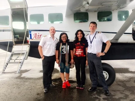 Saya bersama Kapten dan Co Kapten Susi Air